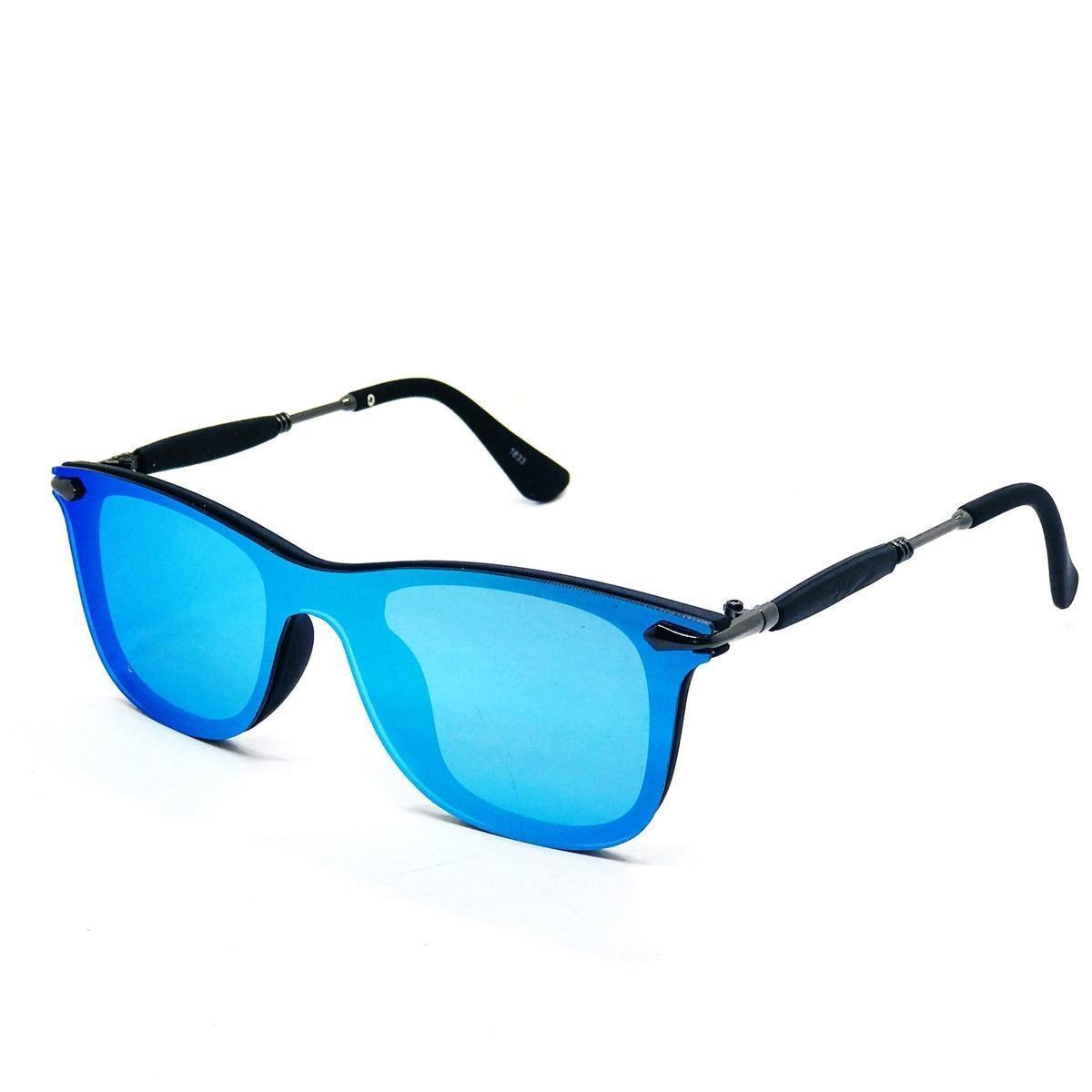 flat top rimless trendy sky blue mercury sunglasses for unisex scaled