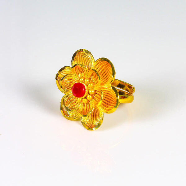 Gold Plated Ring For Women (Adjustable)
