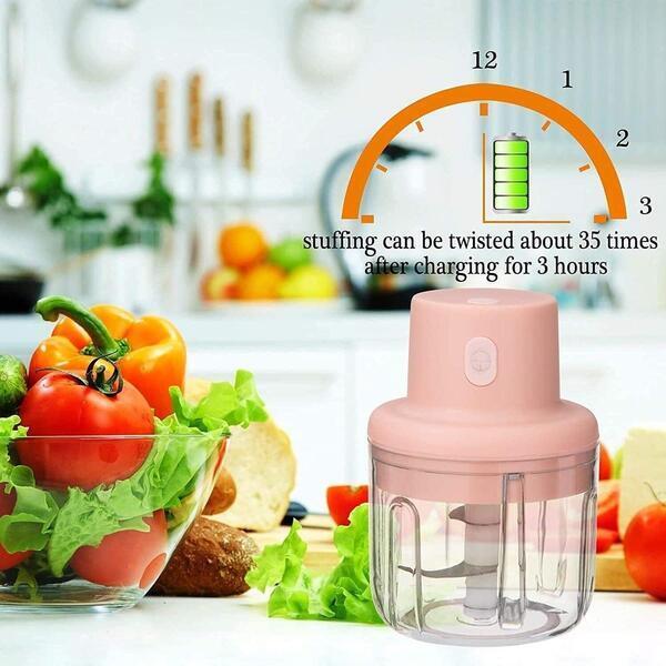 Intelligent Electric Garlic Machine, Mini Chopper, Intelligent Portable Cordless Grinder Electric Small Food Processor