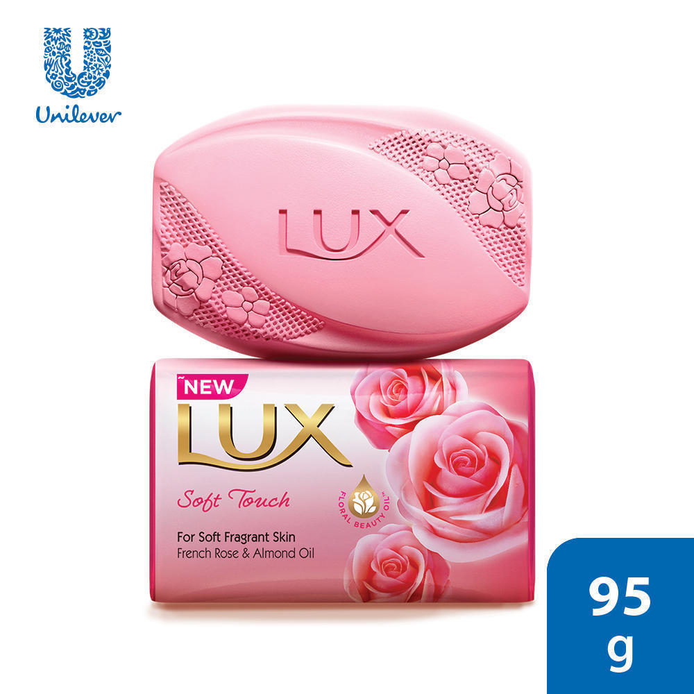 lux soft touch french rose almond oil soap bar 100 gm