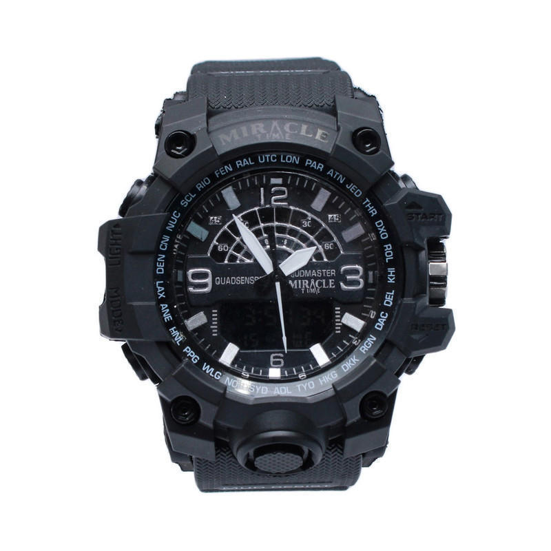 miracle time multifunctional sport double time watch for men h5