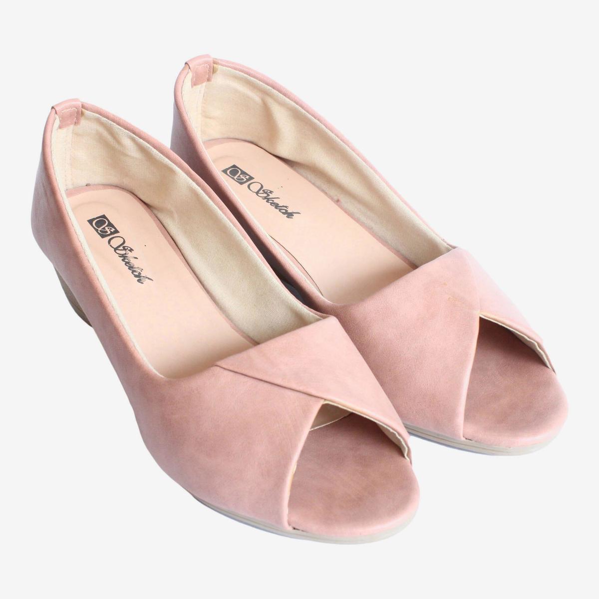 pink fabric cross design close shoes for women