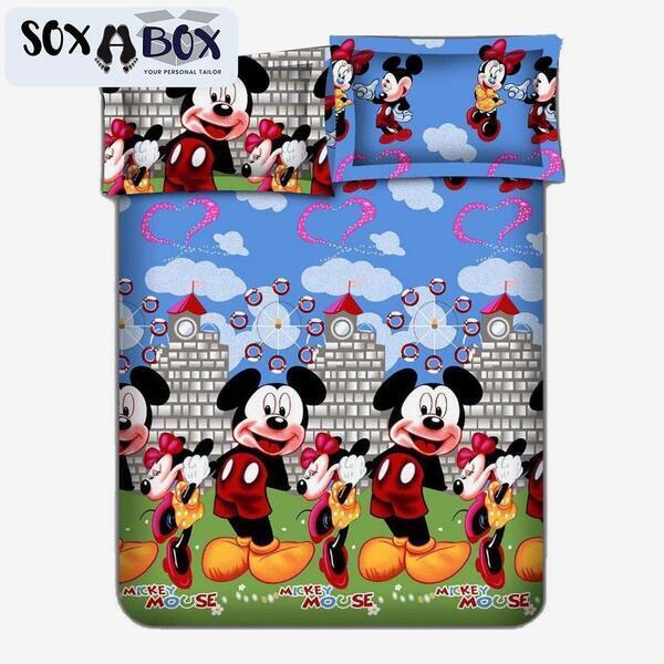Soxabox King Size Double Bed-sheet with Pillow cover Set for Summers (BS-3)