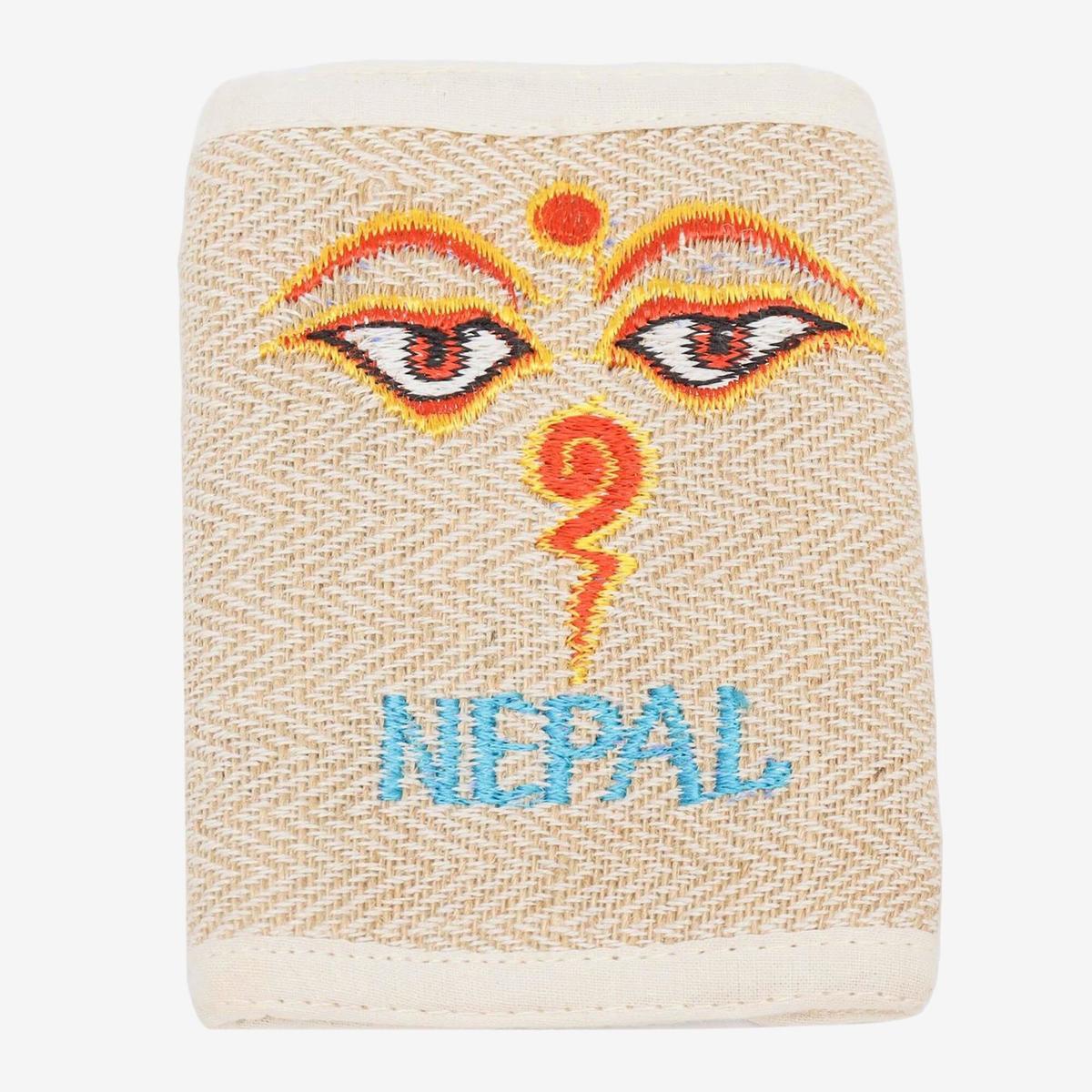 swayambhunath design hemp purse