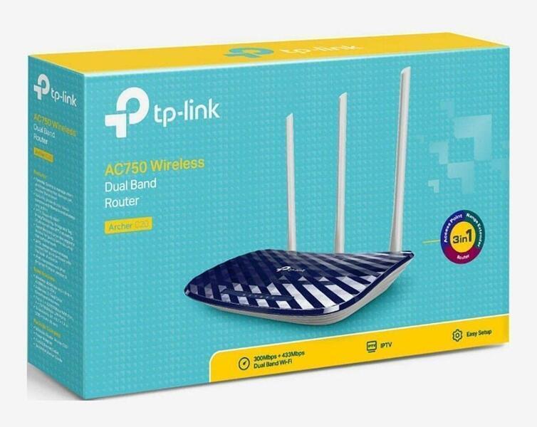 TP-LINK AC750 Wireless Dual Band Router 433Mbps+300 Mbps