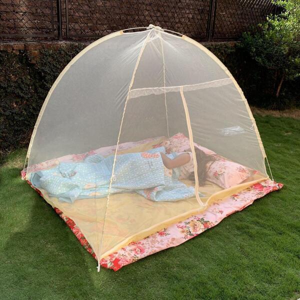 King Bed Portable Folding Tent Style Free Standing Mosquito Net ( 5 x 6.5ft Bed Size)