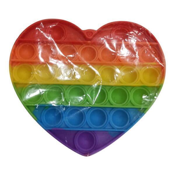 Love Heart Shape Layer Colorful Pop it Fidget Toy Push Pop Bubble Stress Relief Toy Anxiety Toys