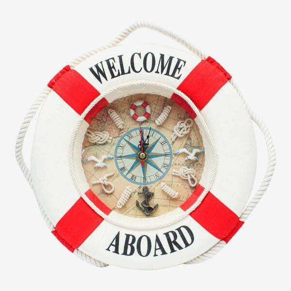 Navigation Ship Design Foam Hanging Clock