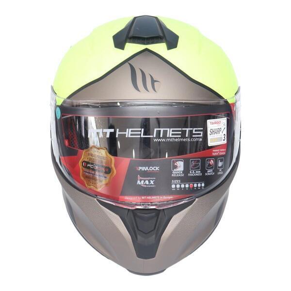Neon/Grey Color MT Targo Helmet