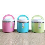 stainless steel and plastic single layer lunch box 1