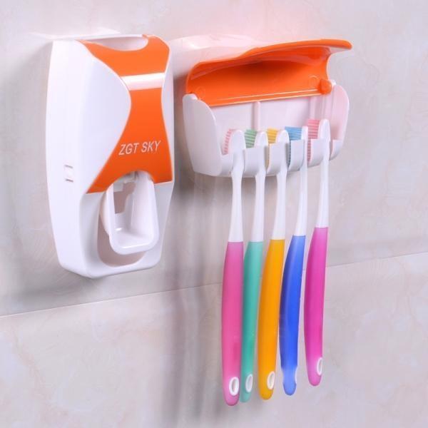 Automatic Toothpaste Dispenser Toothbrush Holder Toothbrush Family Sets R