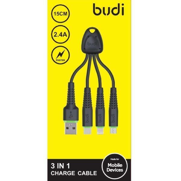 Budi 3 In 1 Fast charging Data Cables