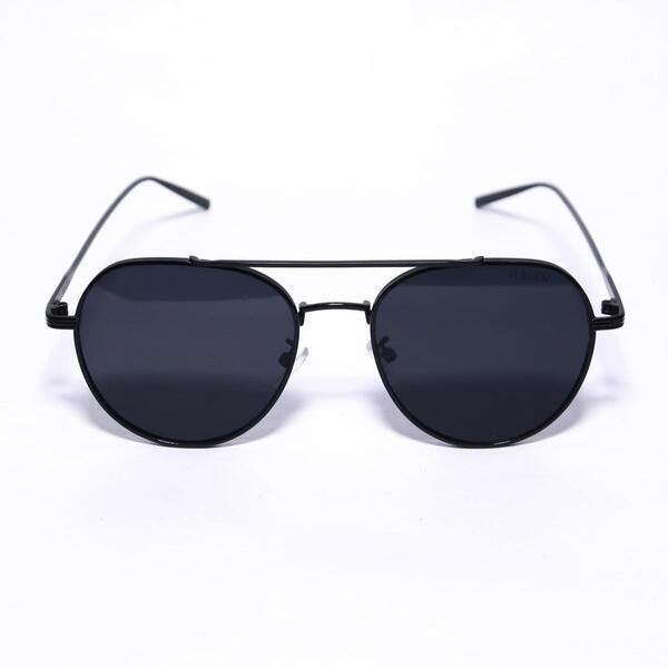 Silver Frame Black Lens Sunglasses For Men-2