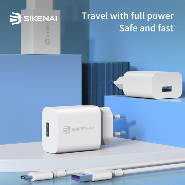 Charger Sikenai X1 Micro Type C & Lightning Charger 2.4A Geniune Product With Replacement Guarantee