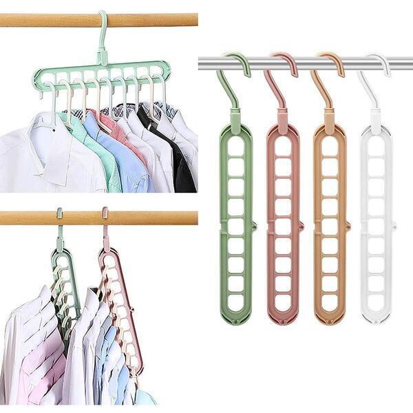 Karidge Space Saving Hangers Durable Plastic Magic Hangers Organizer