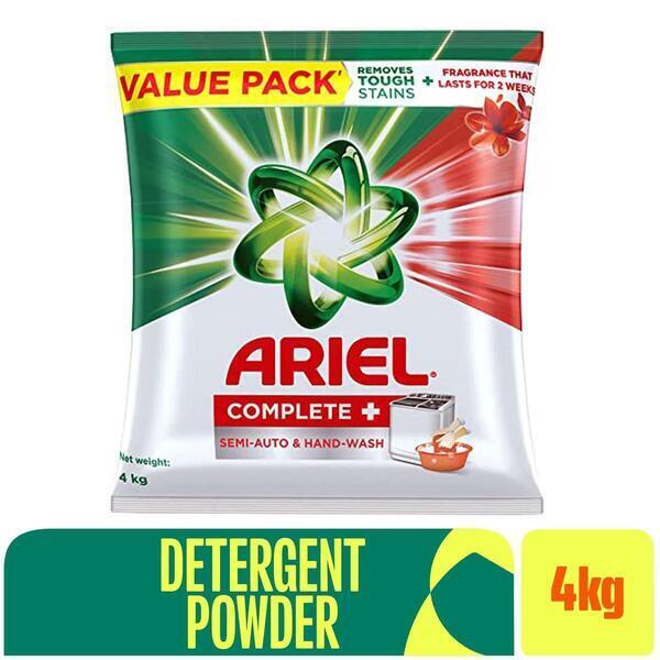 Ariel Complete + Detergent Washing Powder- 4Kg Value Pack with Free Bucket