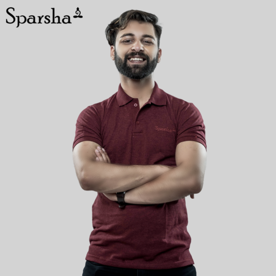Sparsha Logo Threaded Solid Polo T-Shirt For Men - Fashion | Fashion | T-Shirts For Men | Men'S Wear | Polo T-Shirts