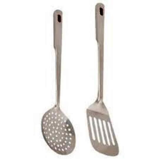 Combo of Stainless Steel Cooking Spoon Strainer Palta Long Handle(Poni+Egg Palta)