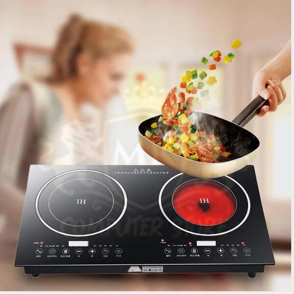 Electromax Double Burner Infrared + Induction Cookstove