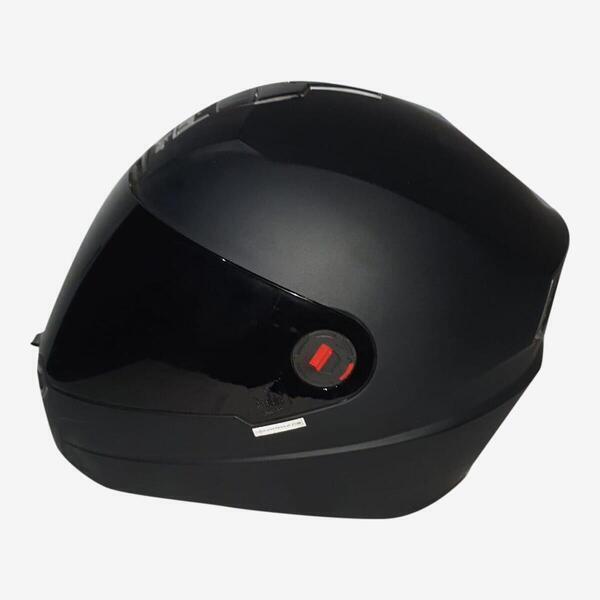 Matt Black Steelbird Air Full Face Helmet | Black Matte Full Face Helmet With Comfortable Inner Padding & Flip Up Dark Visor