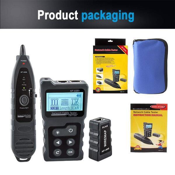 NF-8209 Network Cable Tester for LAN CAT5 CAT6 POE Checker Ethernet Wire Tracker