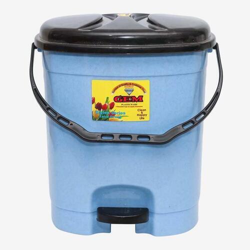 Gem Plasticware Stylex Pedal Bin 414 Blue | Lightweight And Easy To Use Versatile Pedal Bin | Strong And Durable Material