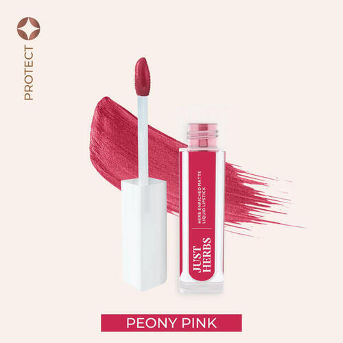 Just Herbs Herb Enriched Matte Liquid Lipstick(Peony Pink)