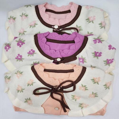 Poncho Design Woolen Sweater For Baby Girls From Suja Sansar