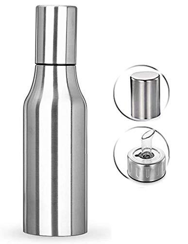 Stainless Steel Oil Dispenser Bottle 1 Liter(500ml) with Nozzle, Dust & Leak Proof, Anti-Drip Design