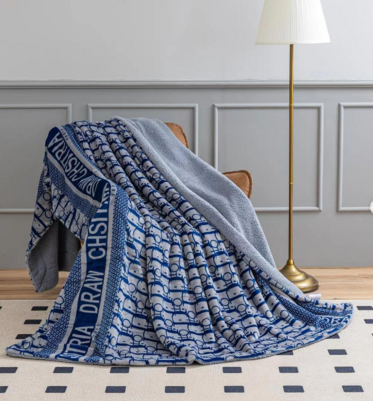 Printed Sherpa Throw Blanket
