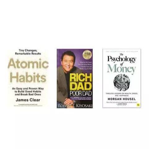 Rich Dad Poor Dad +The Psychology Of Money + Atomic Habit COMBO ...