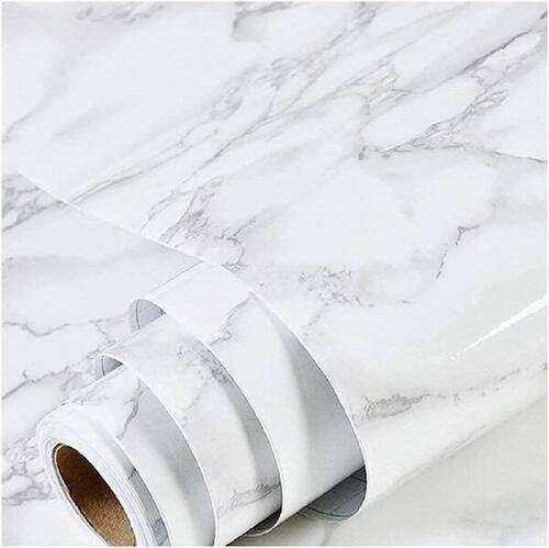3M Marble Kitchen Sticker Wallpaper | Vinyl Wrap Granite Wallpaper | White Marble Wall Sticker
