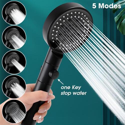 5 Modes Adjustable High Pressure Handheld Shower Head | Hand Shower ...
