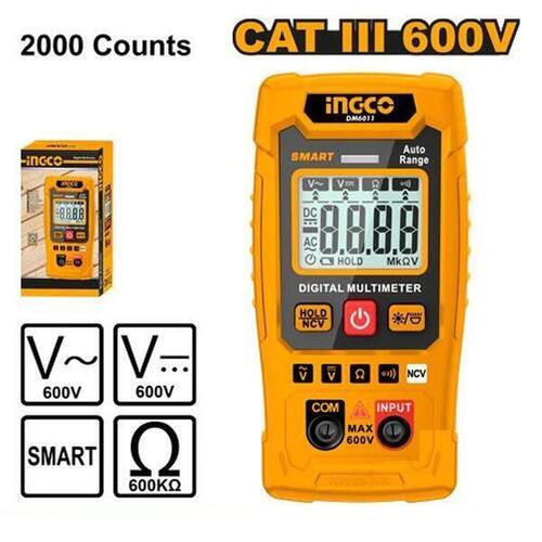 Ingco Digital Multimeter 2000 Counts CAT3 600V DM6011