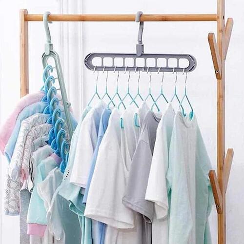 Karidge Space Saving Hangers Durable Plastic Magic Hangers Organizer, Wrinkle-Free Clothes, 5Times More Space Saving In Closet