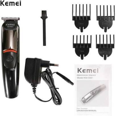Kemei Professional Cordless Waterproof Bread And Hair Trimmer With Extra Combs kM-5051