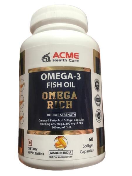 Omega-3 Fish Oil - 1000mg,60 Soft Capsules