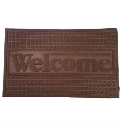 Square Dots Design Felt Welcome Door Mats (29 x 18) Inches with Anti-Slip Rubber Bottom