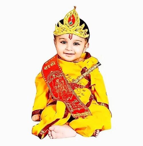 100% Cotton Dhoti Kurta Krishna Kids Costume Ethnic Wear Dress