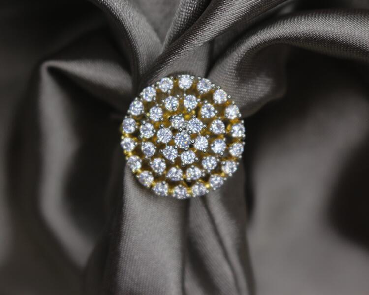 American Diamond Ring | AD Set | Round Design Ring for Women