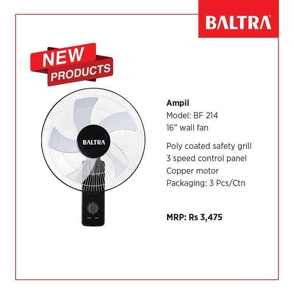 Baltra Wall Fan | AMPIL | 16 inch | Copper Motor | 3 Spped Control