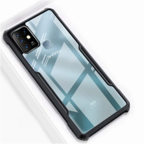 Clear Transparent Bumper Back Cover for Infinix Hot 10 Mobile