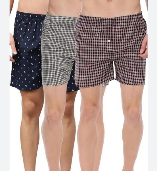 Cotton Check Print Boxer For Men | Multicolor Boxer/Underwear For Men