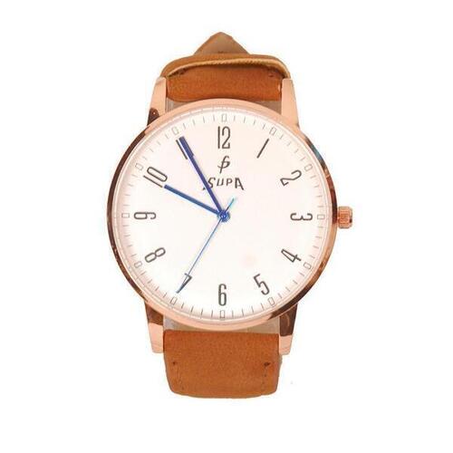 Supa White Dial Watch For Men And Women
