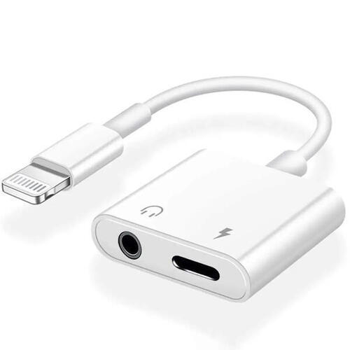 2 in 1 charging and 3.5 mm Jack iPhone Splitter iPhone Dongle Converter Cable Headphone for iPhone 12/12Pro/11/XS/XR/X 8/7, iPad