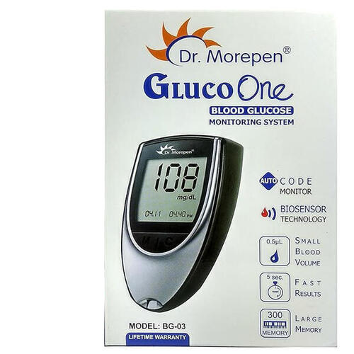 Dr. Morepen BG-03 Gluco One Glucometer (Machine only only strip)
