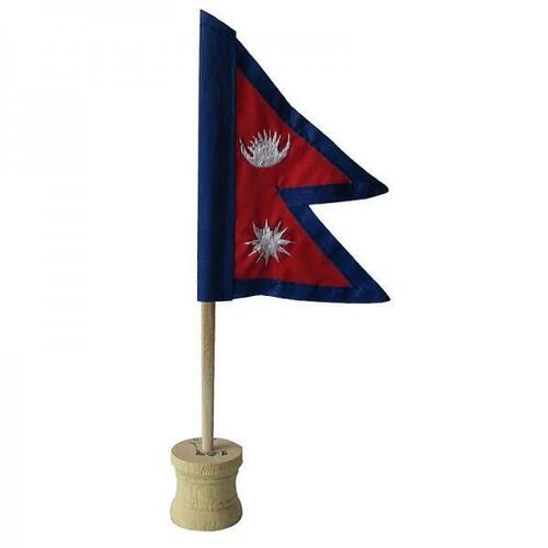Small 6.5 inch Size Flag of Nepal With Stand