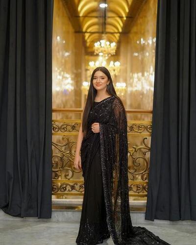 Bollywood Blockbuster Sequins Design Georgette Saree