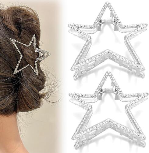 Crystal Star hair claw clip Star fashion ponytail clip shiny metal hair claw clip Strong Hold Styling Claw Cute Crab Claw Hair Clamp Hair Accessories for Women Girls Party Wedding Hairpin