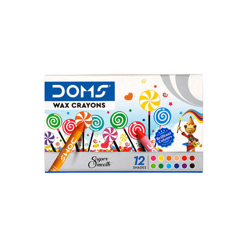 Doms Wax Crayon Set | 12 Assorted Shades | Non-Toxic